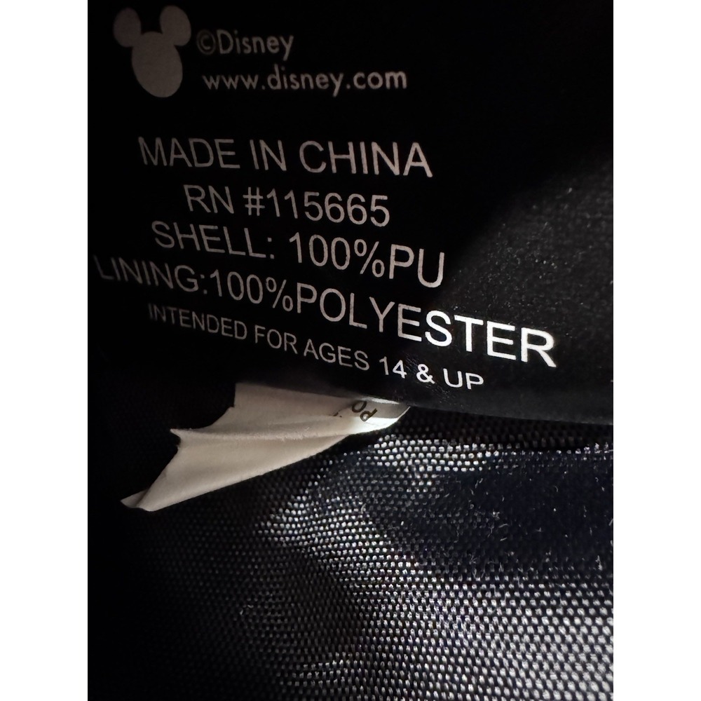 Disney Mickey Mouse Backpack Bag Ears Mini Black Red Zip Disneyland Logo - Picture 4 of 9